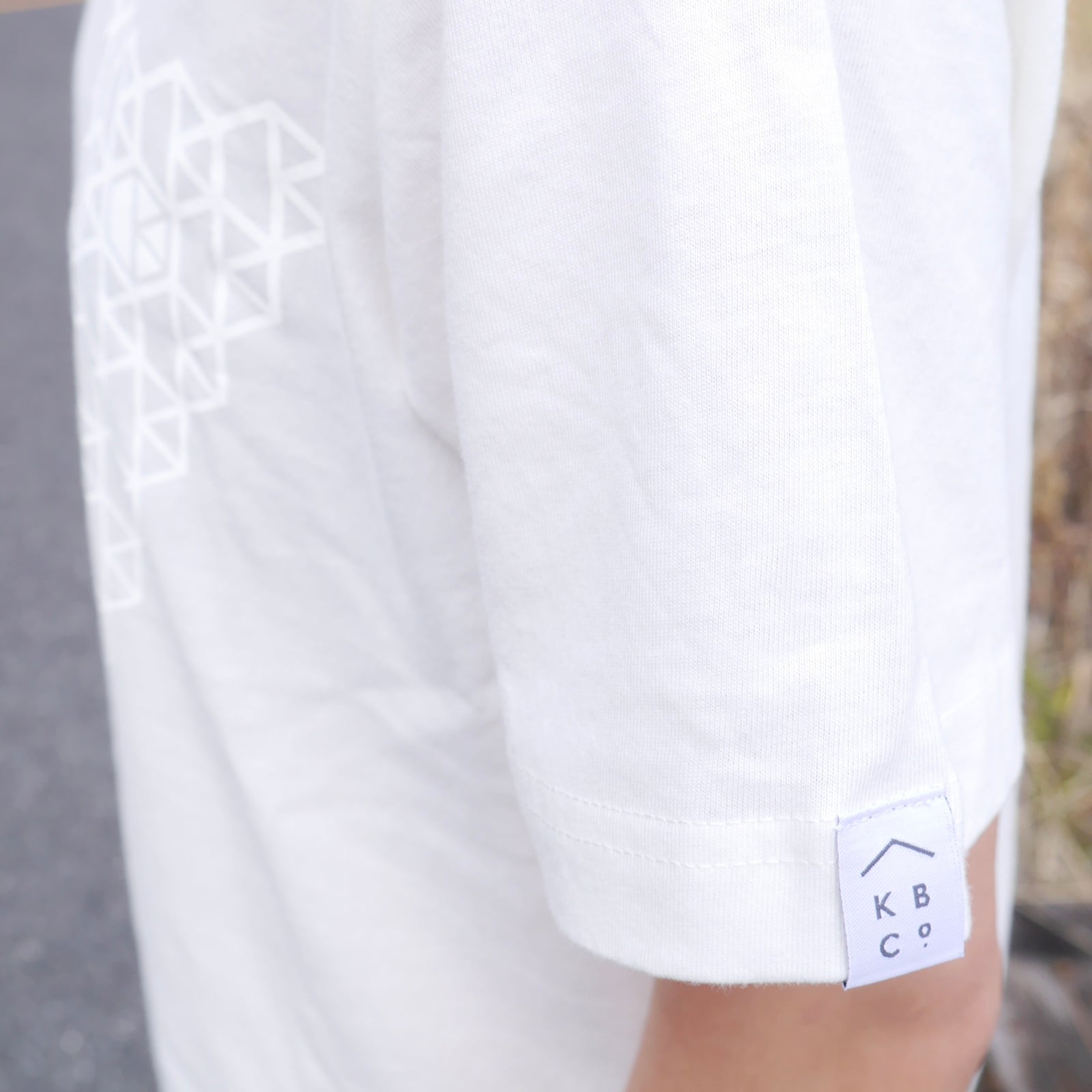 ロゴ 白 半袖 オーガニックコットンTシャツ (Logo White Tee